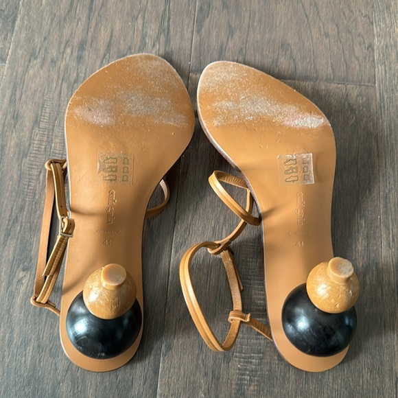 Cult Gaia round heel sandals in brown - Picture 5 of 5